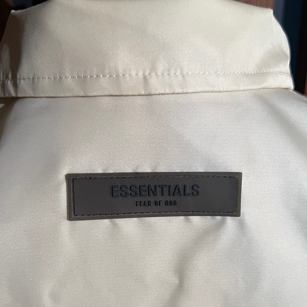 Essentials Nylon Coaches Jacket - Egg Shell / S - image 5